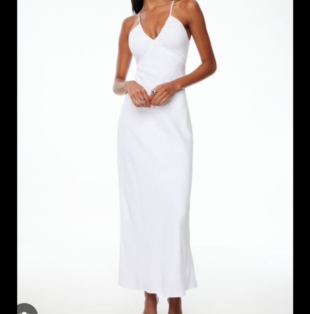 Dynamite White linen halter Dress NWT
